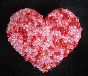 how to make a beaded heart pin